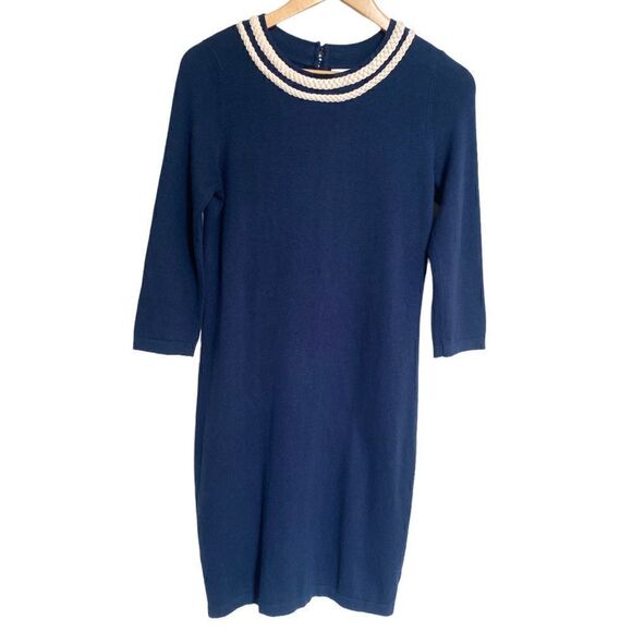 Vineyard Vines Navy Wool Blend Dress Size Small - Picture 1 of 5